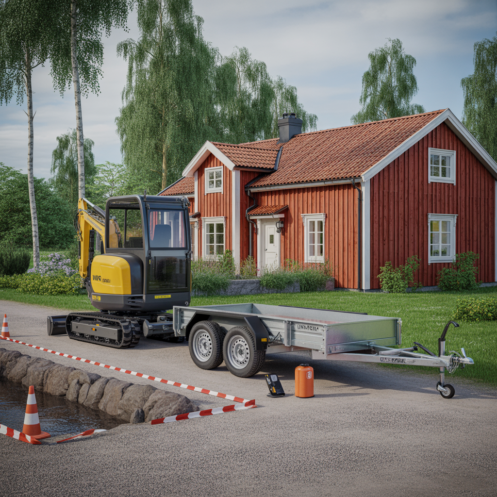 hyra minigravare en helg kostnad forsakring och tips