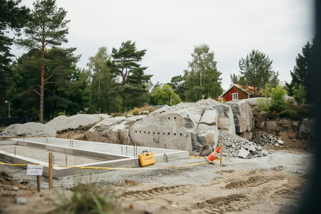 stenspr ckning och bergspr ngning f r utbyggnad av villagrund i f rsl v bj re